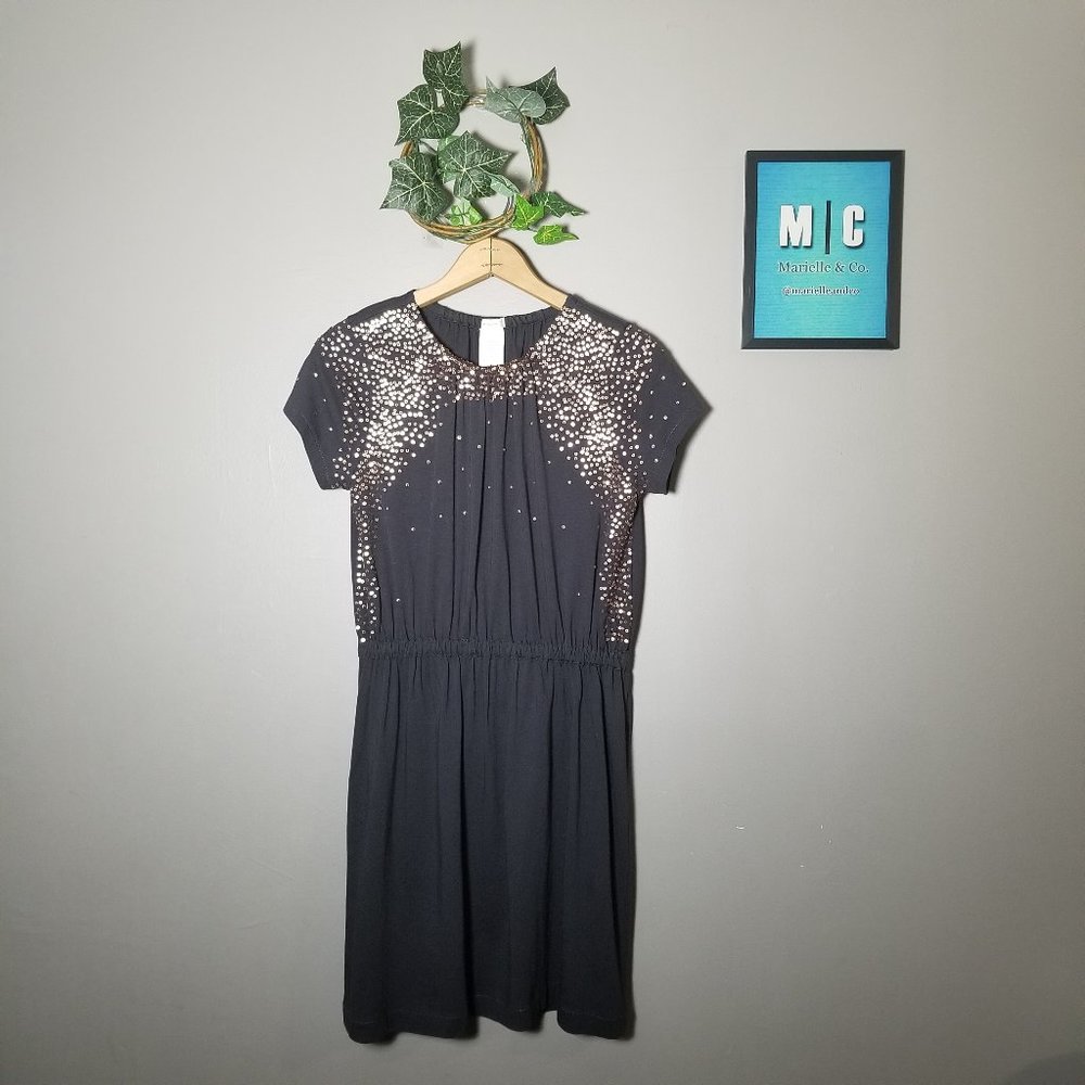 J.Crew Crewcuts Girls Sequin Cotton Brown Dress